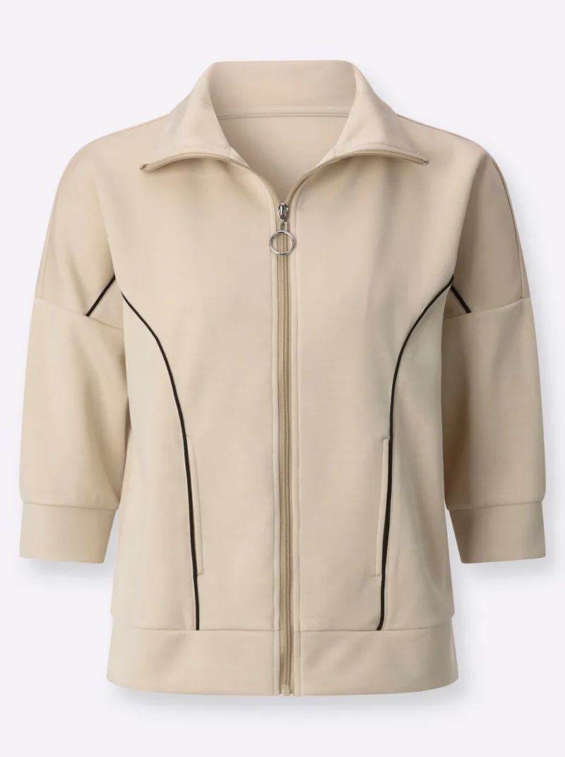 Witt Sweatjacke, Sand, – Produktbild 2 von 2