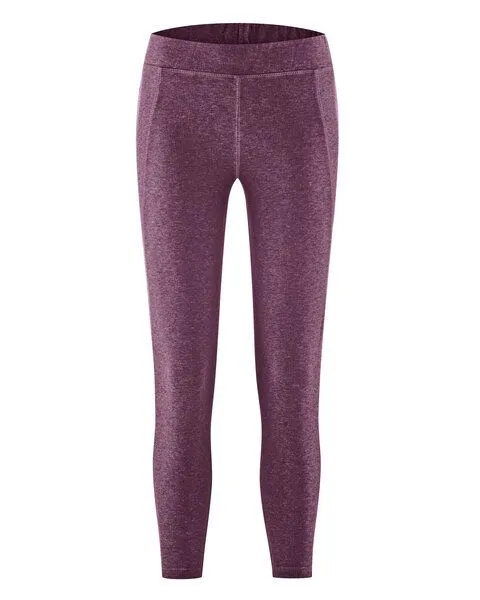 HempAge HempAge Yoga Leggins Jersey Hanf/Biobaumwolle, Purple (lila), – Produktbild 3 von 4