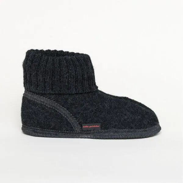 Kitz-Pichler Kitz-Pichler Hüttenschuh Ötz - Hausschuh für Damen & Herren aus 100% Schurwolle, Schwarz, – Produktbild 3 von 4