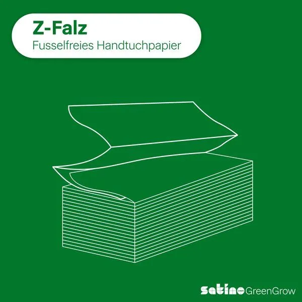Satino by WEPA Satino by WEPA Satino GreenGrow Handtuchpapier Z-Falz - weich - ungebleicht - 20,6x24 – Produktbild 5 von 6