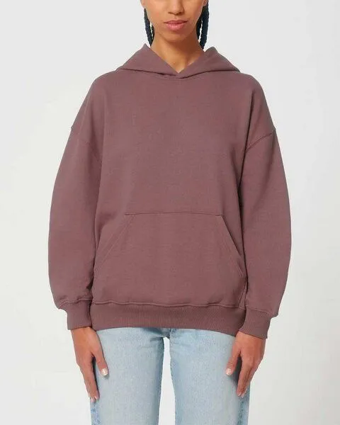 YTWOO YTWOO Oversized Unisex Hoodie mit Kängurutasche, Dry, nachhaltig, Bio-Baumwolle, Violett, – Produktbild 4 von 4
