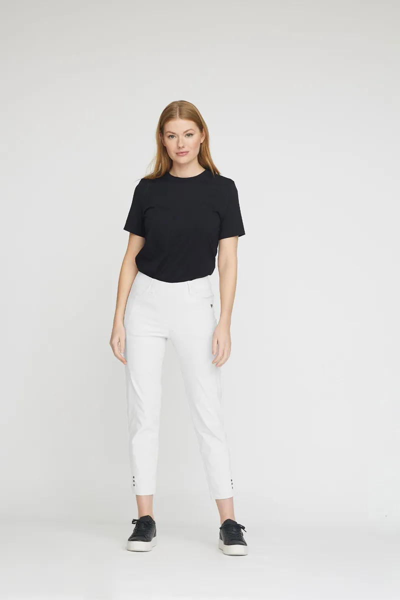 LAURIE LAURIE Damen vegan Hose Rose Regular Crop Weiß, Weiß, – Produktbild 2 von 2