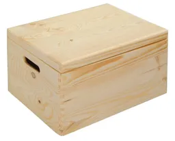 Kesper Kesper Aufbewahrungskiste aus Kiefernholz, mit Deckel und Griffen, 29 x 19 x 13,5 cm – Produktbild 1 von 1
