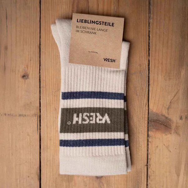 Vresh Clothing Vresh Clothing Varis - Socken aus Biobaumwoll-Mix, Olive/navy, – Produktbild 2 von 4