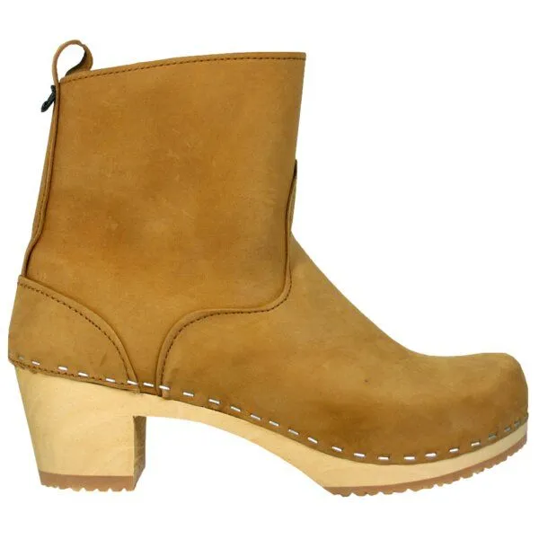 Klox Klox Stiefelette Stockholm - Medium Heel Clog Boots, Sand (hellbraun), – Produktbild 1 von 3