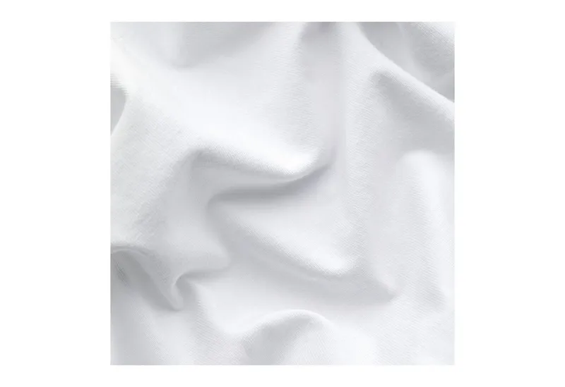 Schlafgut Schlafgut Spannbettlaken PURE Bio-Baumwolle mit Elasthan, 170 g/m², Bettlaken, Spannbetttuch, Jersey, Gummizug: rundum, (1 Stück), PREMIUM Laken für Matratzen bis 30cm Höhe, dehnbar blickdicht, straff, Weiß, – Produktbild 3 von 5