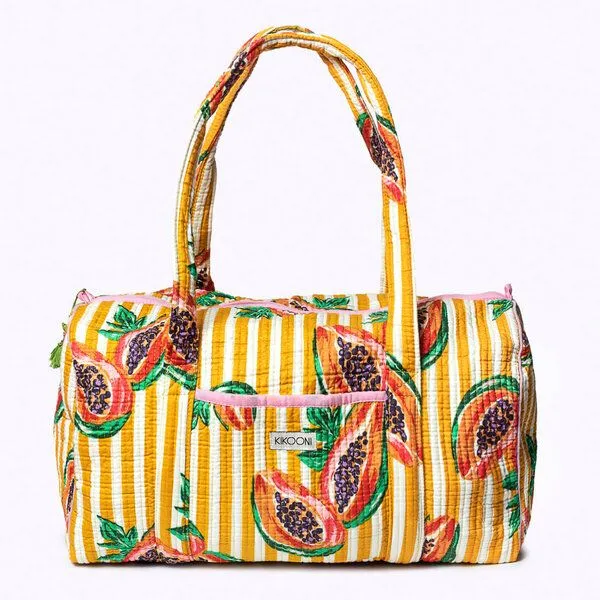 KIKOONI KIKOONI handgefertigte große Baumwolltasche "K. Shopper", My papaya life, – Produktbild 1 von 4