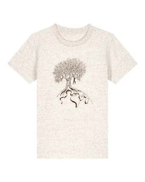 Life-Tree Life-Tree Shirt aus Biobaumwolle Fairwear für Kids Hanging On, Eco heather, – Produktbild 1 von 1