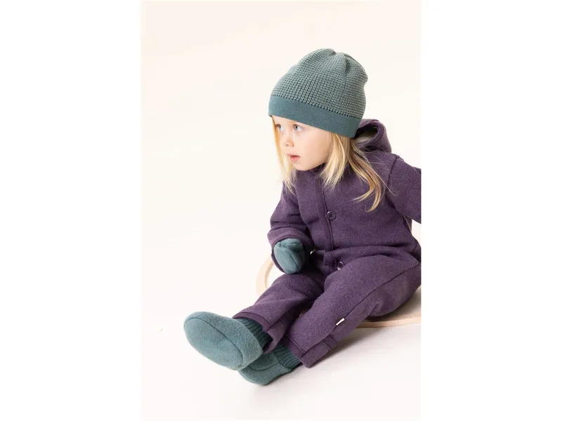 Disana Disana Baby Walk-Overall Bio-Merinowolle aubergine Gr.74/80, Lila, – Produktbild 2 von 2