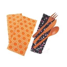 El Puente El Puente Zero Waste "To-Go" Geschenk-Set mit Bienenwachstüchern und Holz Besteck – Produktbild 1 von 1