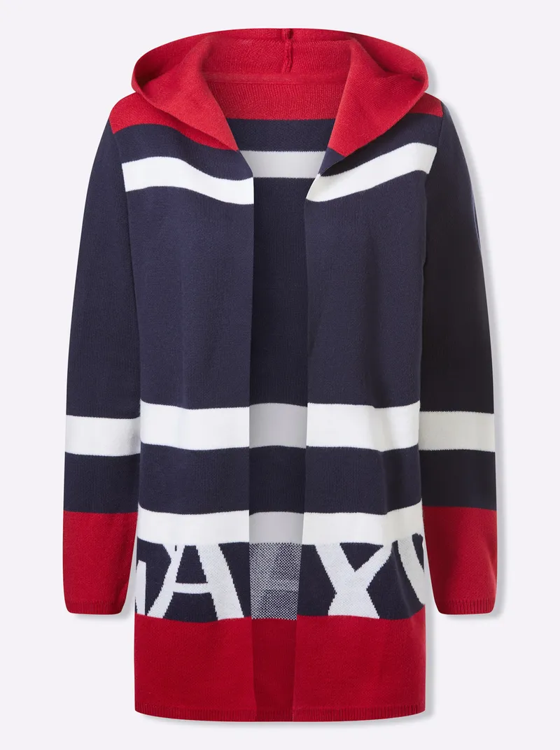 Witt Longstrickjacke, Marine-weiß-geringelt, – Produktbild 1 von 2