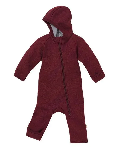 Disana Disana Baby Walk Zipp Overall kbT-Merinowolle, Cassis, – Produktbild 2 von 3