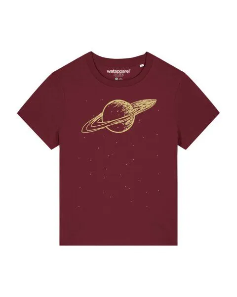 watapparel watapparel T-Shirt Frauen Saturn, Burgundy, – Produktbild 1 von 3