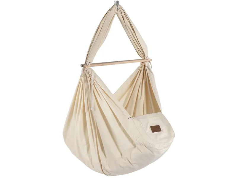 SCHMUSEWOLKE Babywiege Federwiege Bio Baumwolle natur Inklusive Montagematerial, Natur, – Produktbild 1 von 2