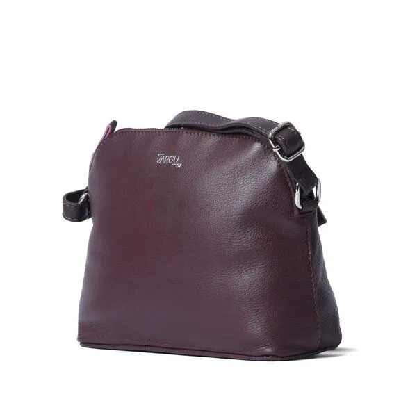 Vargu Vargu Leder-Umhängetasche Neli 1, Burgundy, – Produktbild 2 von 4