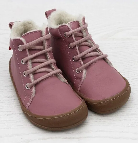 Pololo Pololo Barfußhalbschuh, wollgefüttert, Schnürung, Rosé, – Produktbild 2 von 4