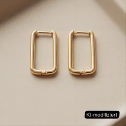 ELEKTROPULLI ELEKTROPULLI Geschlossene Rechteck Creolen ca. 20 mm x 13 mm – Produktbild 1 von 1