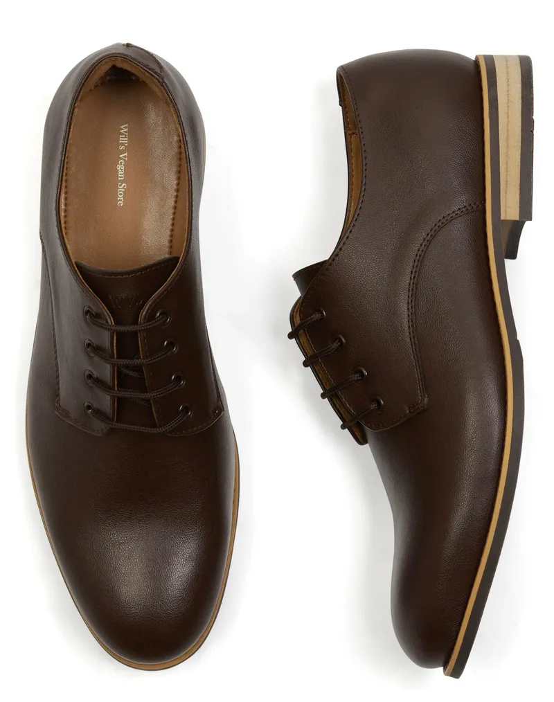 Will's Vegan Store Will's Vegan Store Herren vegan Casual Derbys Dunkelbraun, Braun, – Produktbild 2 von 2