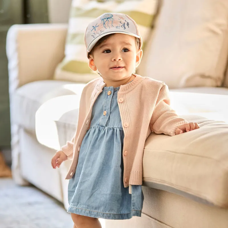 Maximo Maximo Kleid mit Flügelarm Denimoptik, Denim, – Produktbild 3 von 3
