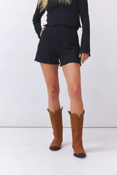 Baìge the Label Baìge the Label Baramee Short mit Rollsaum, Schwarz, – Produktbild 3 von 4