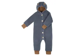 Pure pure by Bauer PURE PURE by Bauer Baby Overall mit Kapuze Bio-Schurwolle Plüsch storm-blue Gr.74/80 – Produktbild 1 von 1
