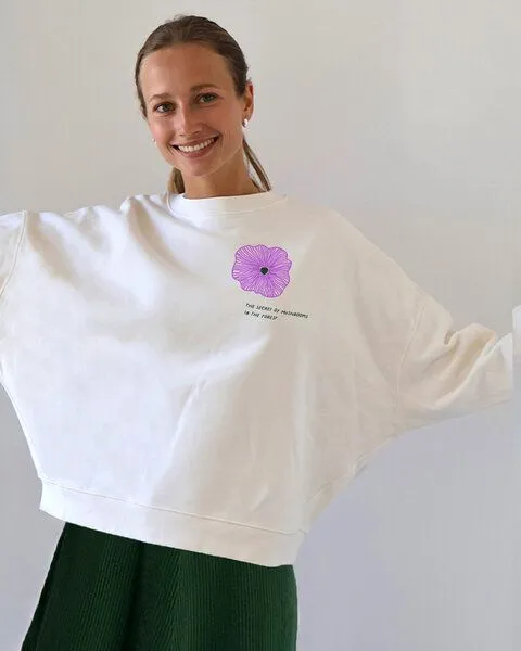 Kultgut Kultgut Artdesign - Sweater / The Secret of Mushrooms, Natur, – Produktbild 1 von 8