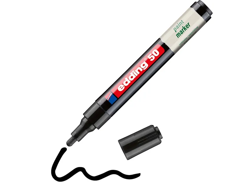 Edding Edding Lackmarker "50 EcoLine" wasserbasiert, Schwarz, – Produktbild 2 von 2