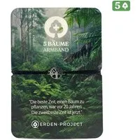 Erden Projekt Erden Projekt 1 Armband pflanzt 5 Bäume, Silber (schwarzes armband), – Produktbild 1 von 1