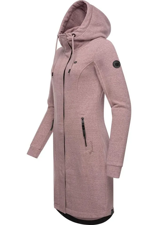 ragwear ragwear Kurzmantel Letti Long Übergangsjacke aus Fleece mit Kapuze, Lila, – Produktbild 2 von 3