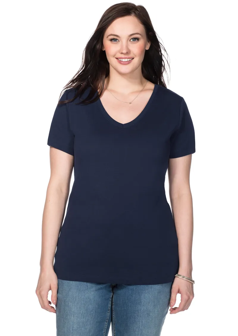 sheego T-Shirt marine, Marine, – Produktbild 2 von 3