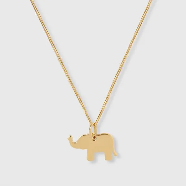 fejn jewelry fejn jewelry Kette 'elephant' mit Elefant Anhänger, Gold, – Produktbild 1 von 4