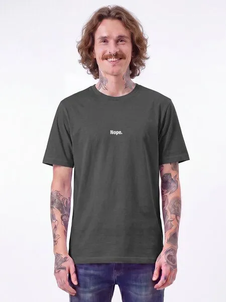 watapparel watapparel T-Shirt Unisex Nope, Anthracite, – Produktbild 2 von 2