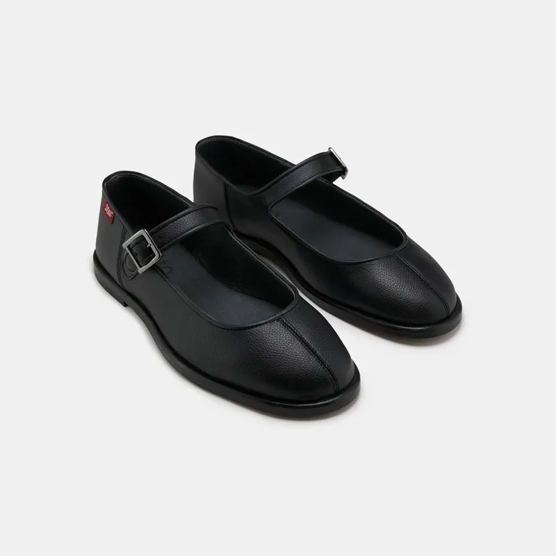 Zèta Zèta Damen vegan Flats Gaia Schwarz, Schwarz, – Produktbild 2 von 2