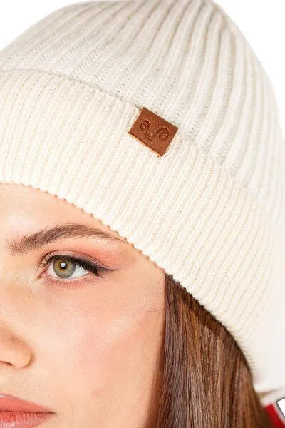Woolona Woolona Merino Mütze - ICEWALL - 100% Merinowolle, Ecru, – Produktbild 2 von 2