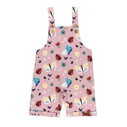 Walkiddy Latzstrampler Pink Marienkäfer und Schmetterlinge-Allover Bio-Baumwolle GOTS – Walkiddy – Produktbild 1 von 1