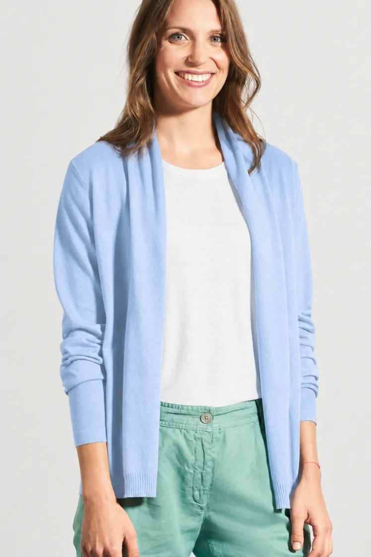 HempAge Hempage Damen vegan Leichte Wasserabweisende Strickjacke, Blau, – Produktbild 2 von 2