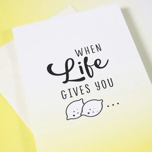 Bow & Hummingbird Bow & Hummingbird Mini-Grußkarte When Life gives you ... – Produktbild 2 von 2
