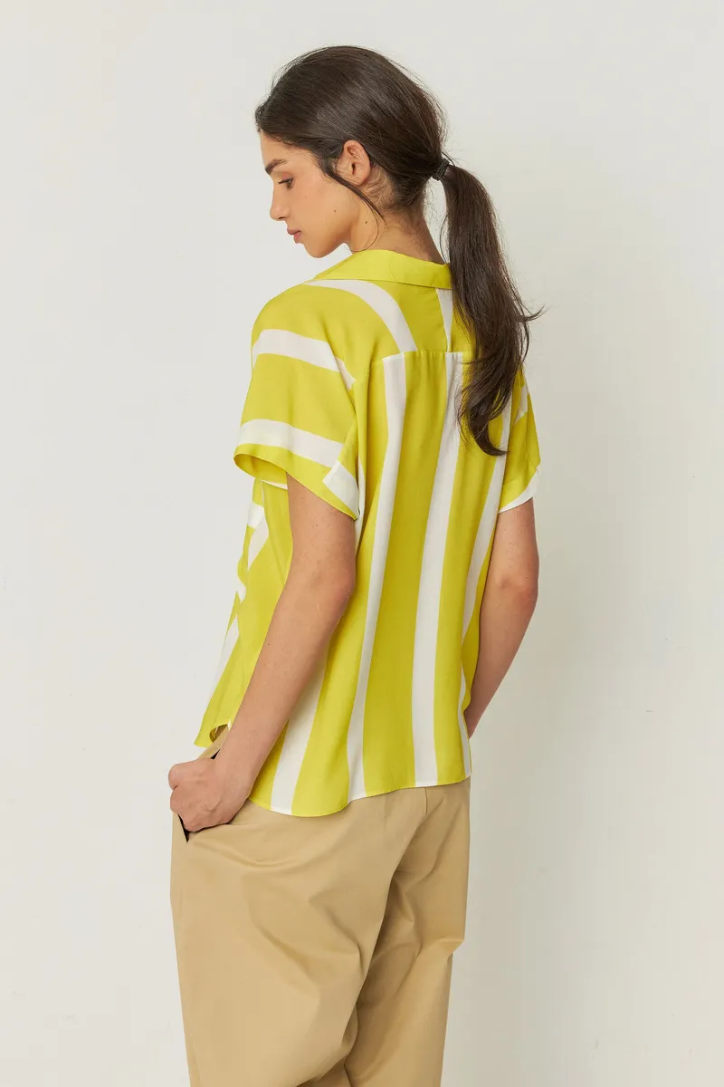SKFK SKFK Damen vegan Shirt One Weiß/Gelb, Weiß, – Produktbild 2 von 2