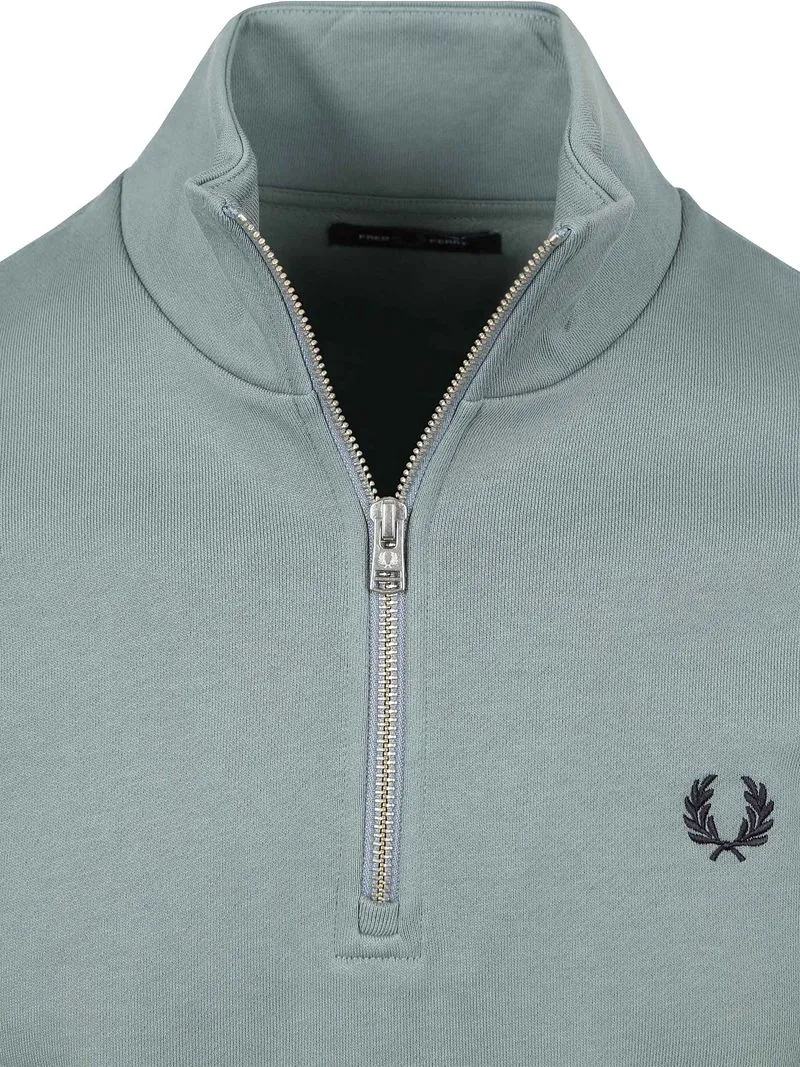 Fred Perry Fred Perry Half Zip Pullover Blau - Größe M, Grün, – Produktbild 5 von 5