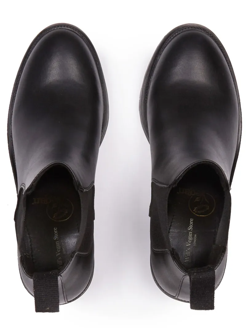 Will's Vegan Store Will's Vegan Store Damen vegan Chelsea Boots Absatz Schwarz, Schwarz, – Produktbild 2 von 2