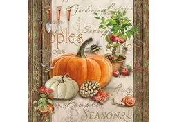 Ambiente Luxury Paper Products Papierserviette, Servietten Papier 33x33cm 3-lagig mit Kürbis Herbstmotiv 20 Stk. – Produktbild 1 von 1