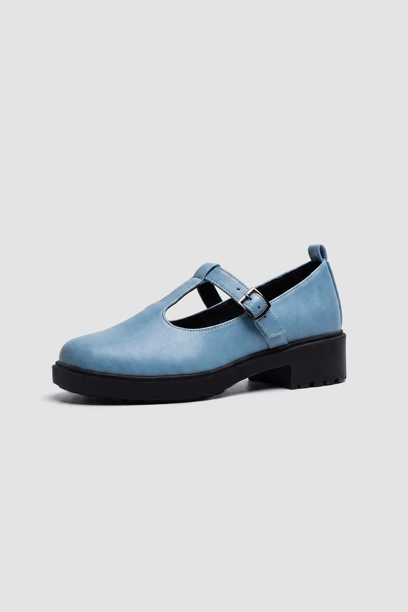 BOHEMA BOHEMA Damen vegan Schuhe Mary Jane Curtsy Babyblau, Blau, – Produktbild 2 von 2