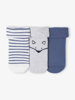 Vertbaudet 3er-Pack Baby Socken mit Fuchsmotiv für Jungen – Produktbild 1 von 1