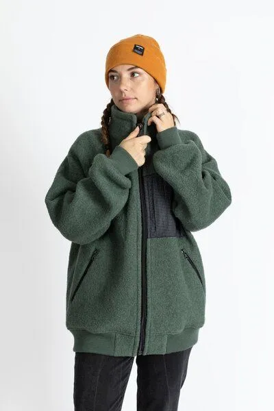 JECKYBENG JECKYBENG The NATURAL WOOLFLEECE - Fleecejacke aus 100% Bio-Schurwolle, Grün, – Produktbild 1 von 4