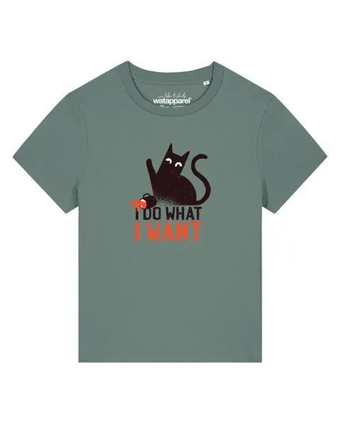 watapparel watapparel T-Shirt Frauen Cat, Green bay, – Produktbild 1 von 2