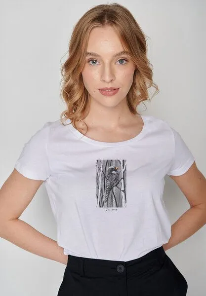 GreenBomb GREENBOMB Print T-Shirt Animal Sparrow Grass Loves, White, – Produktbild 4 von 4