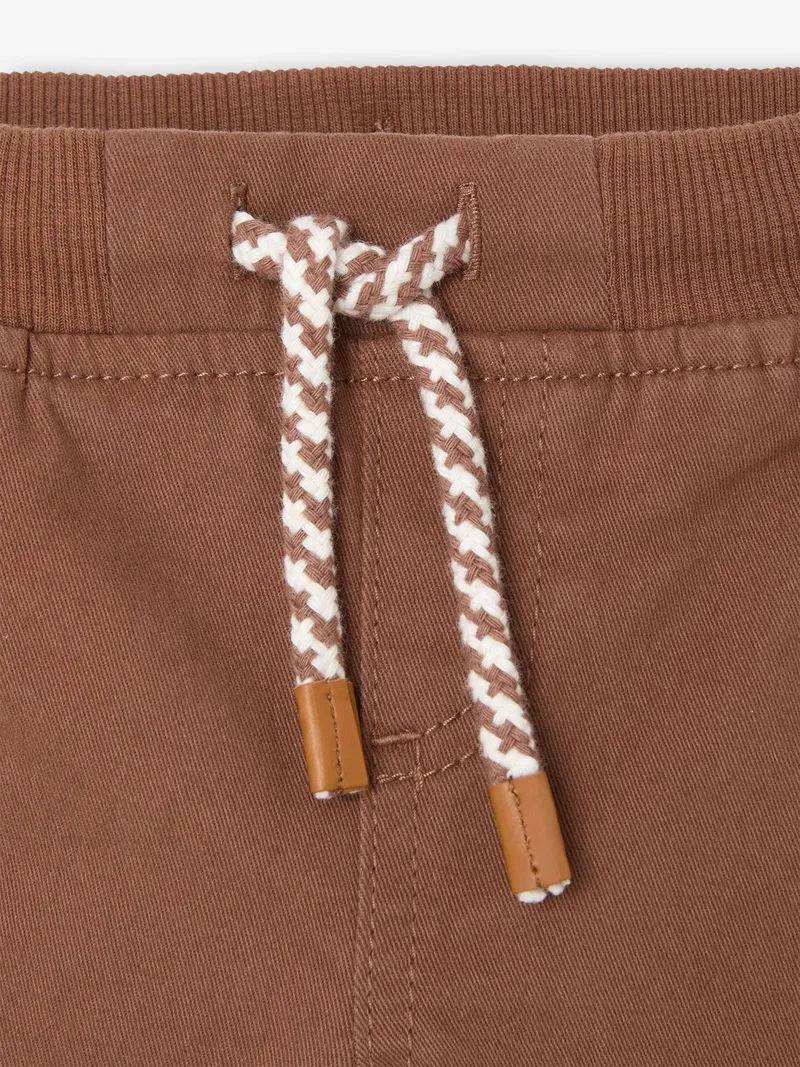 Vertbaudet Vertbaudet Baby Thermohose gerippter Dehnbund mit Zierkordel, Pekannuss, – Produktbild 2 von 2