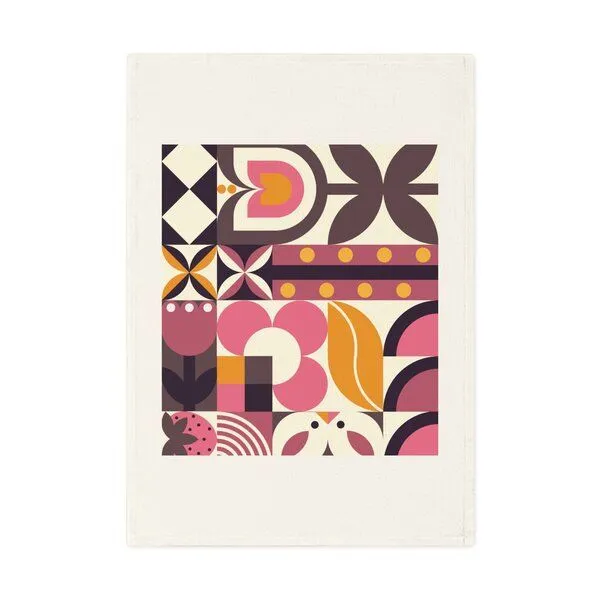 PepMelon Frühling Bauhaus Design Bio-Baumwolle Geschirrtuch, 50 x 70 cm – Produktbild 3 von 4
