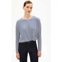 ARMEDANGELS ARMEDANGELS XIANAA STRIPES Damen Longsleeve aus Bio-Baumwolle, Faded indigo-oatmilk, – Produktbild 1 von 1