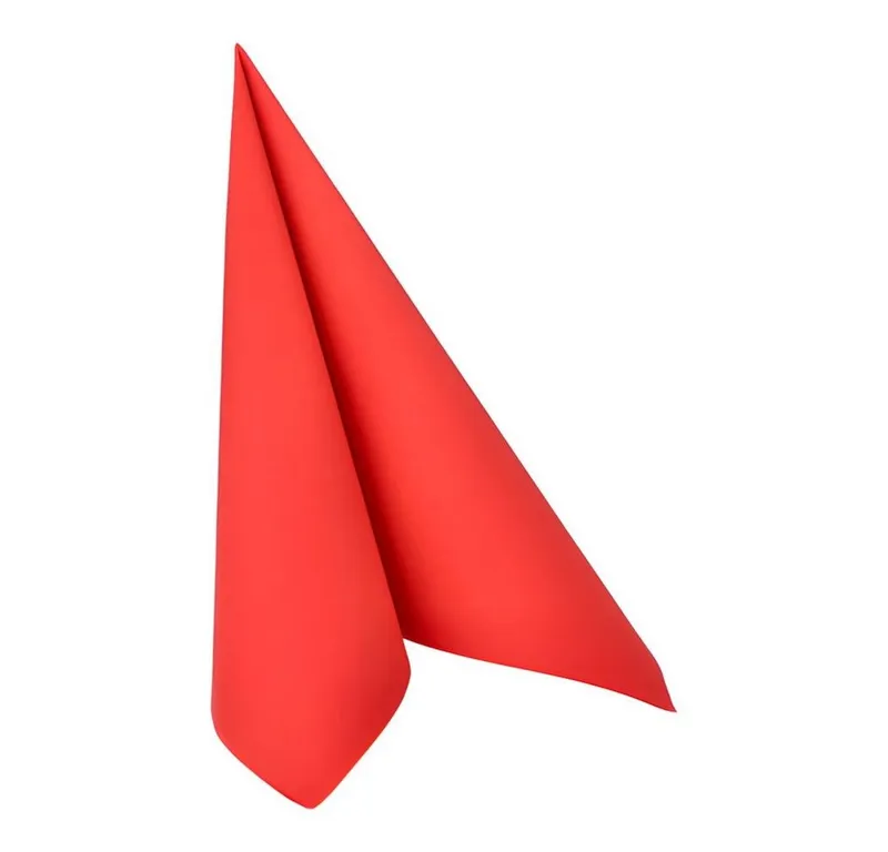 PAPSTAR PAPSTAR Papierserviette Servietten ROYAL Collection 1/4-Falz 40 cm x 40 cm rot 50 Stk, Rot, – Produktbild 2 von 3